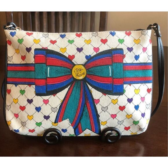 Brighton - 🎉HP🎉 Love & Joy Tasseled Limited Edition Crossbody Pouch. LIKE NEW! - Picture 4 of 15